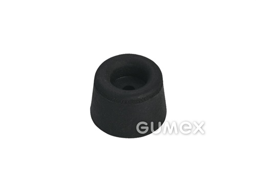 Gummistopper, 29x22mm, 75°ShA, SBR, -40°C/+70°C, schwarz, 